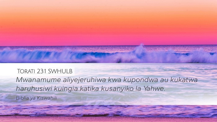 Torati 23:1 SWHULB Bible Verse Image