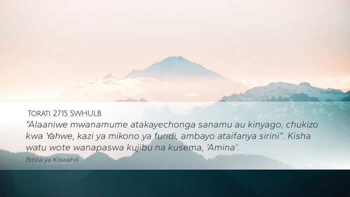 Torati 27:15 SWHULB Bible Verse Image