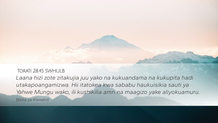Torati 28:45 SWHULB Bible Verse Image