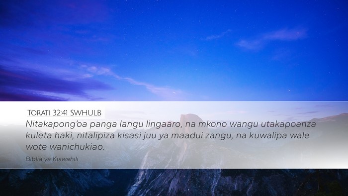 Torati 32:41 SWHULB Bible Verse Image