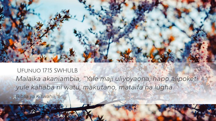 Ufunuo 17:15 SWHULB Bible Verse Image