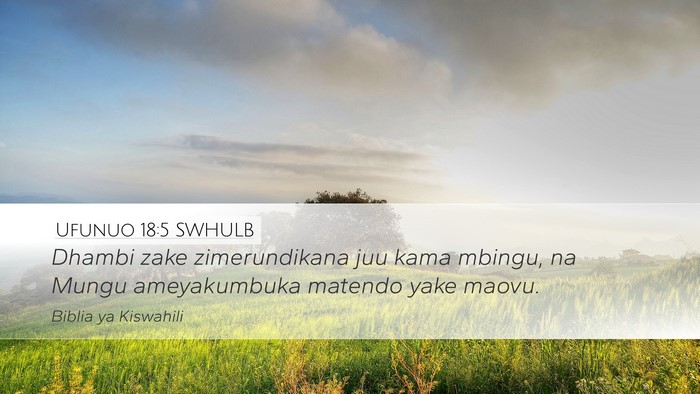 Ufunuo 18:5 SWHULB Bible Verse Image