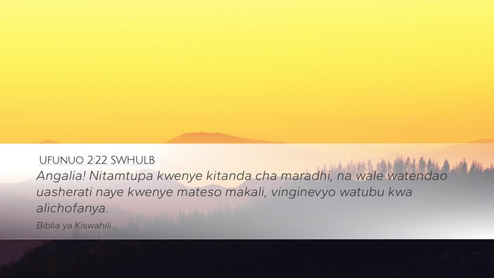 Ufunuo 2:22 SWHULB Bible Verse Image