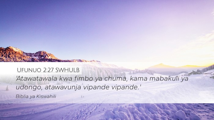 Ufunuo 2:27 SWHULB Bible Verse Image
