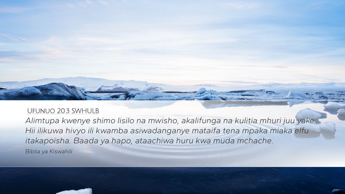 Ufunuo 20:3 SWHULB Bible Verse Image