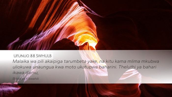 Ufunuo 8:8 SWHULB Bible Verse Image