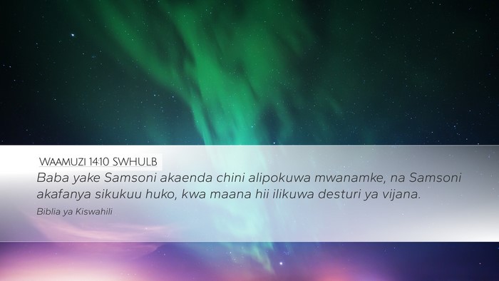 Waamuzi 14:10 SWHULB Bible Verse Image