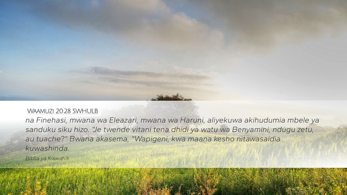 Waamuzi 20:28 SWHULB Bible Verse Image