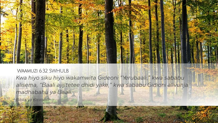 Waamuzi 6:32 SWHULB Bible Verse Image