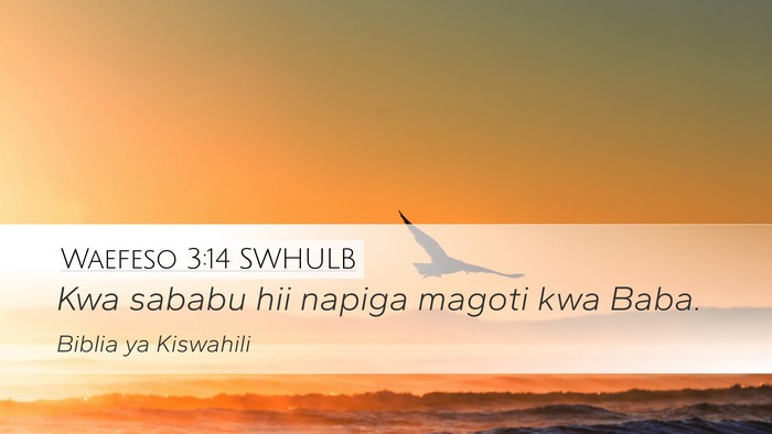 Waefeso 3:14 SWHULB Bible Verse Image