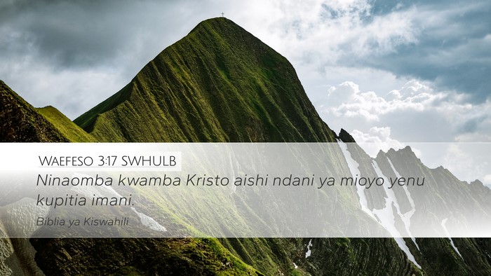 Waefeso 3:17 SWHULB Bible Verse Image