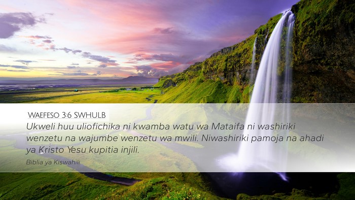 Waefeso 3:6 SWHULB Bible Verse Image