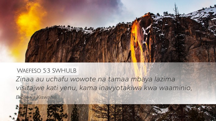 Waefeso 5:3 SWHULB Bible Verse Image