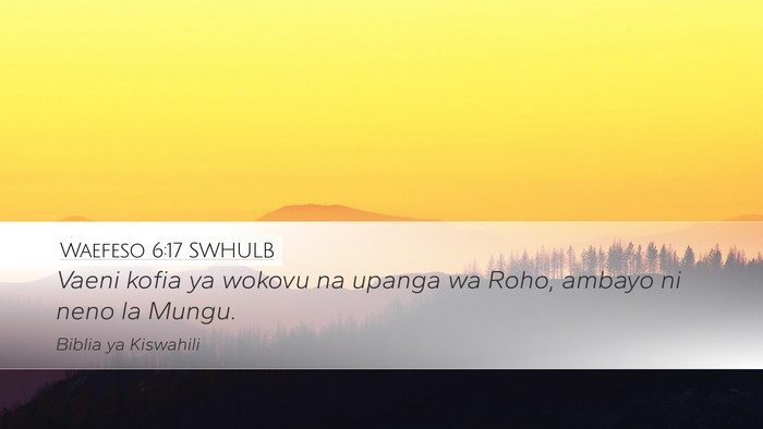 Waefeso 6:17 SWHULB Bible Verse Image