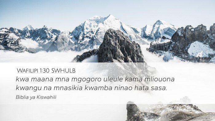 Wafilipi 1:30 SWHULB Bible Verse Image