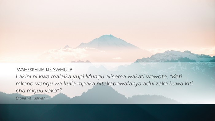 Wahebrania 1:13 SWHULB Bible Verse Image