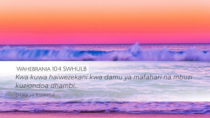 Wahebrania 10:4 SWHULB Bible Verse Image