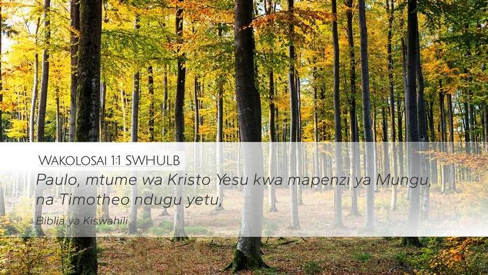 Wakolosai 1:1 SWHULB Bible Verse Image