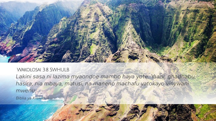 Wakolosai 3:8 SWHULB Bible Verse Image