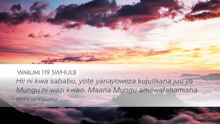 Warumi 1:19 SWHULB Bible Verse Image