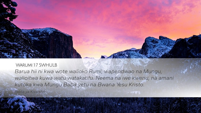 Warumi 1:7 SWHULB Bible Verse Image