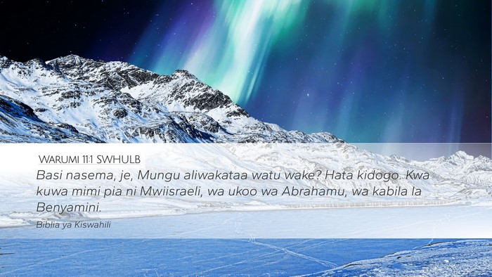 Warumi 11:1 SWHULB Bible Verse Image