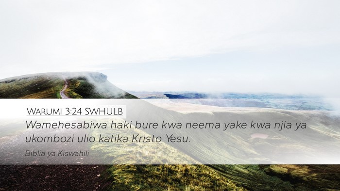 Warumi 3:24 SWHULB Bible Verse Image
