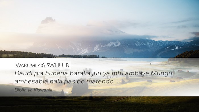 Warumi 4:6 SWHULB Bible Verse Image