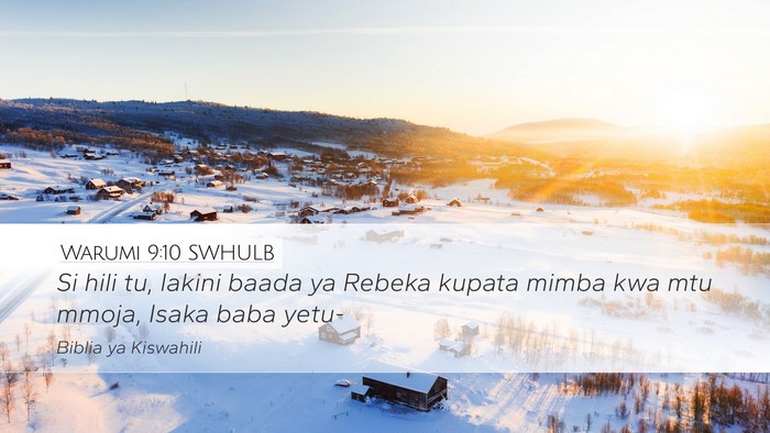 Warumi 9:10 SWHULB Bible Verse Image