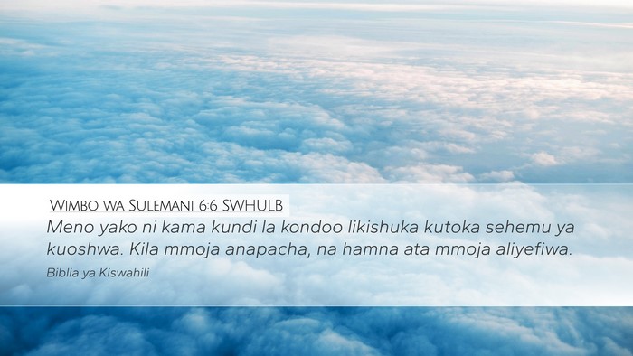 Wimbo wa Sulemani 6:6 SWHULB Bible Verse Image