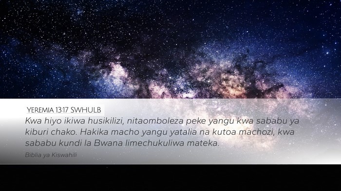 Yeremia 13:17 SWHULB Bible Verse Image