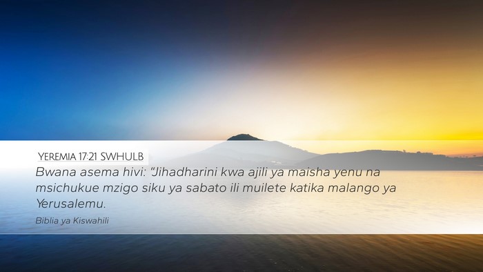 Yeremia 17:21 SWHULB Bible Verse Image