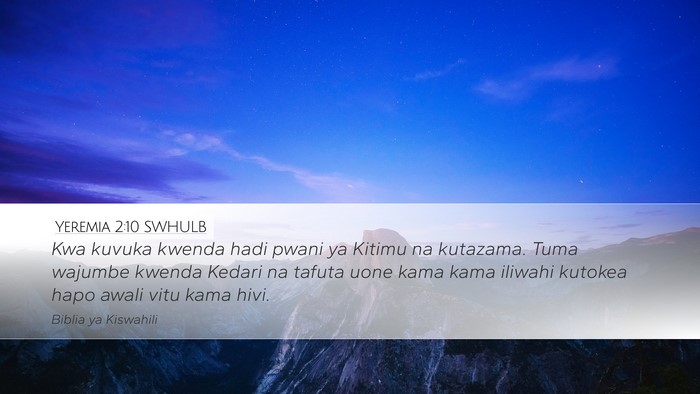 Yeremia 2:10 SWHULB Bible Verse Image