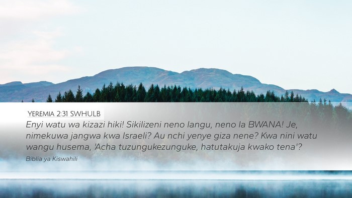 Yeremia 2:31 SWHULB Bible Verse Image