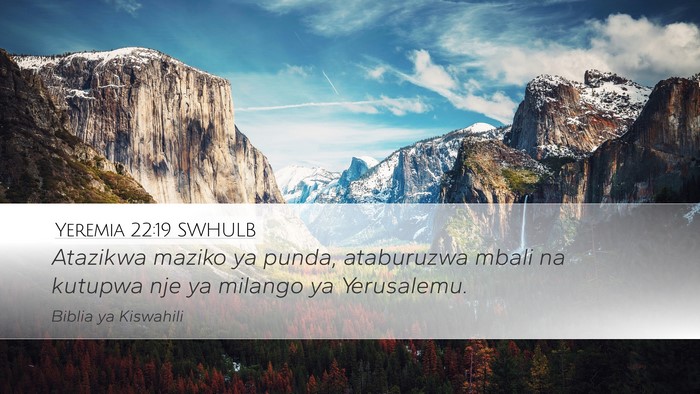 Yeremia 22:19 SWHULB Bible Verse Image