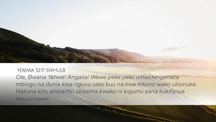 Yeremia 32:17 SWHULB Bible Verse Image