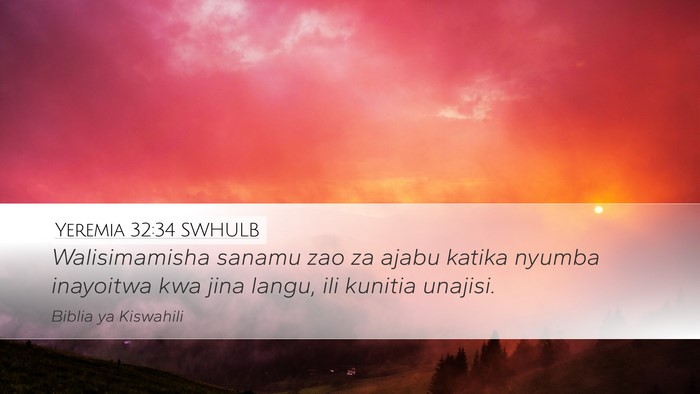 Yeremia 32:34 SWHULB Bible Verse Image