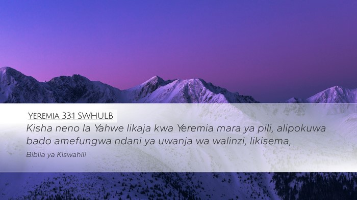 Yeremia 33:1 SWHULB Bible Verse Image