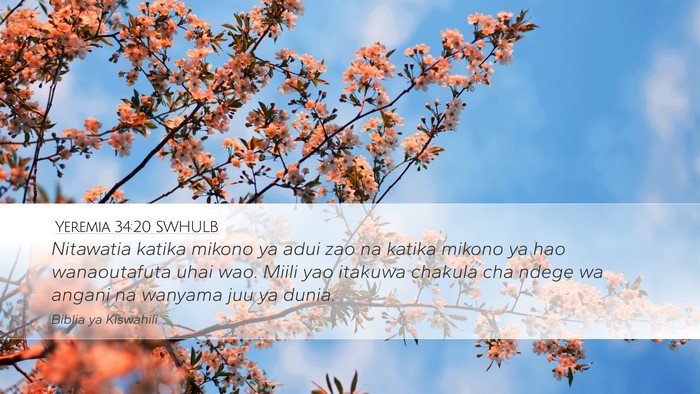 Yeremia 34:20 SWHULB Bible Verse Image