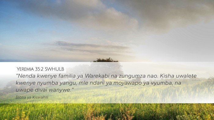 Yeremia 35:2 SWHULB Bible Verse Image
