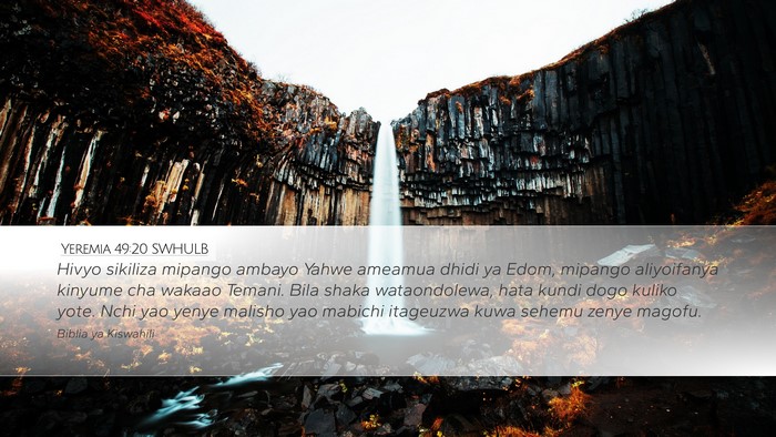 Yeremia 49:20 SWHULB Bible Verse Image