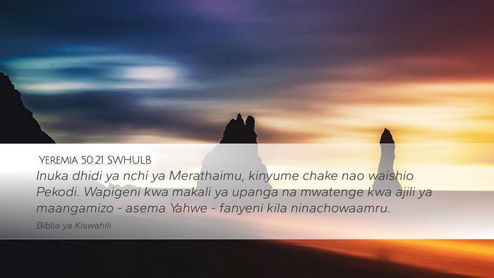 Yeremia 50:21 SWHULB Bible Verse Image