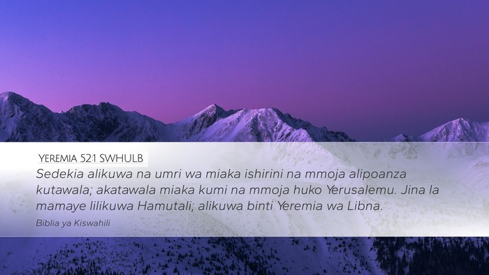 Yeremia 52:1 SWHULB Bible Verse Image