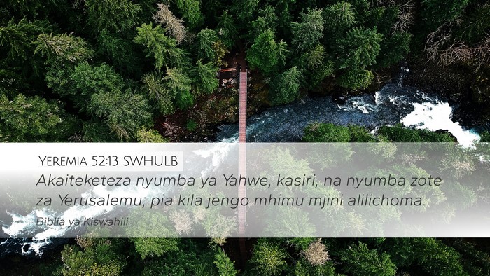 Yeremia 52:13 SWHULB Bible Verse Image