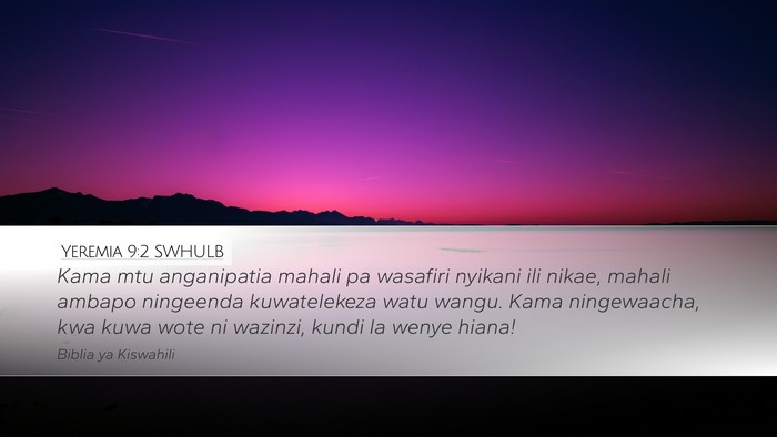 Yeremia 9:2 SWHULB Bible Verse Image