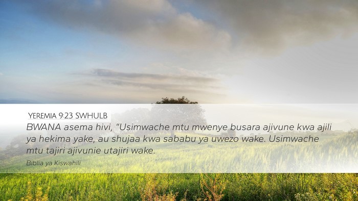 Yeremia 9:23 SWHULB Bible Verse Image