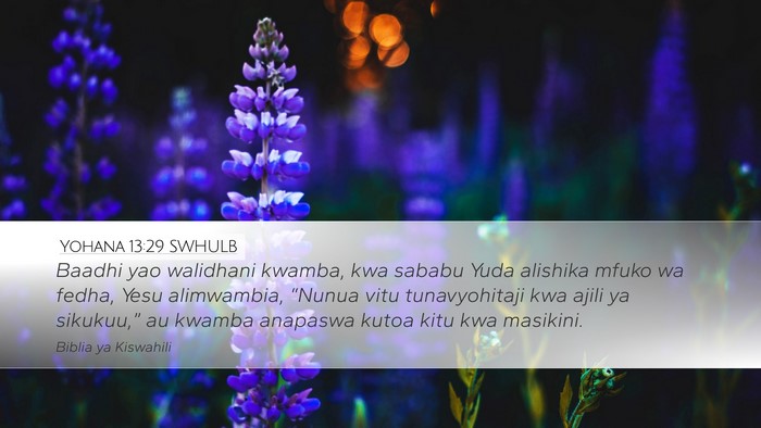 Yohana 13:29 SWHULB Bible Verse Image