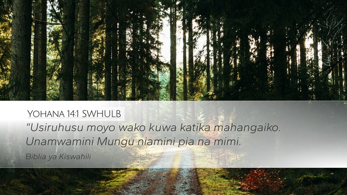 Yohana 14:1 SWHULB Bible Verse Image