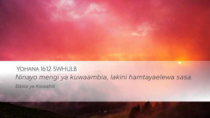 Yohana 16:12 SWHULB Bible Verse Image