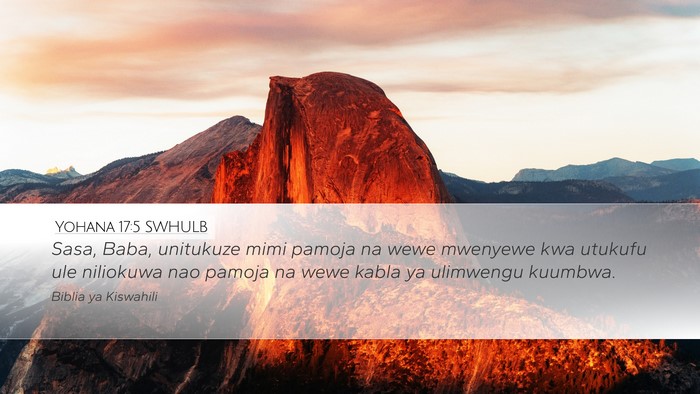 Yohana 17:5 SWHULB Bible Verse Image